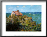 Fisherman's Cottage on the Cliffs at Var Prints by Claude Monet