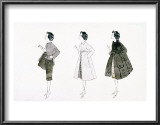 Three Female Fashion Figures, c.1959 Posters by Andy Warhol