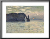 The Cliff, Etretat, Sunset, 1883 Prints by Claude Monet