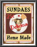 Sundaes Poster by Lesley Hallas