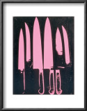 Knives, c. 1981-82 (pink and black) Poster by Andy Warhol
