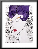 Female Head with Stamps, c.1959 Poster by Andy Warhol