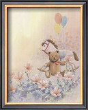 Bear and Rocking Horse Poster by T. C. Chiu