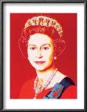 Reigning Queens: Queen Elizabeth II of the United Kingdom, c.1985 (Light Outline) Print by Andy Warhol