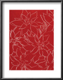 Poinsettias, c.1983 (White on Red) Poster by Andy Warhol
