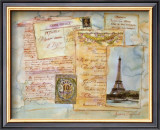 Parisian Postals Poster by Susanna England