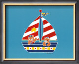 Bear in a Sailboat Posters by Shelly Rasche
