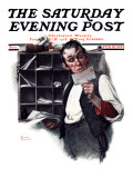 "Sorting the Mail" Saturday Evening Post Cover, February 18,1922 Giclee Print by Norman Rockwell