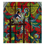 "Repairing Stained Glass", April 16,1960 Giclee Print by Norman Rockwell