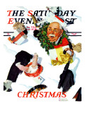 "White Christmas" Saturday Evening Post Cover, December 25,1937 Giclee Print by Norman Rockwell