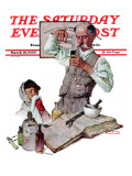 "Pharmacist" Saturday Evening Post Cover, March 18,1939 Giclee Print by Norman Rockwell