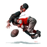"Fumble" or "Tackled", November 21,1925 Giclée-Druck von Norman Rockwell