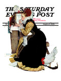 "Summer stock" Saturday Evening Post Cover, August 5,1939 Giclee Print by Norman Rockwell
