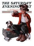 "Sick Puppy" Saturday Evening Post Cover, March 10,1923 Giclée-Druck von Norman Rockwell
