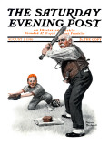 "Gramps at the Plate" Saturday Evening Post Cover, August 5,1916 Reproduction procédé giclée par Norman Rockwell