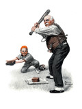 "Gramps at the Plate", August 5,1916 reproduction procédé giclée par Norman Rockwell