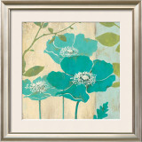 Modern Blue Poppy Print by Stefania Ferri