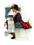 "Airplane Trip" or "First Flight", June 4,1938 Giclee Print by Norman Rockwell