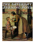 "Medicine Giver" "Take Your Medicine" Saturday Evening Post Cover, May 30,1936 Reproduction procédé giclée par Norman Rockwell