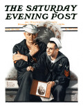 "Thinking of the Girl Back Home" Saturday Evening Post Cover, January 18,1919 Reproduction procédé giclée par Norman Rockwell