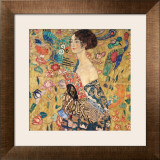 Donna con Ventaglio Print by Gustav Klimt