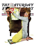 "Decorator" Saturday Evening Post Cover, March 30,1940 Giclee Print by Norman Rockwell