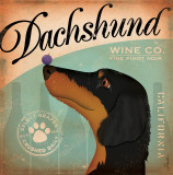 Daschund Wine Prints by Stephen Fowler