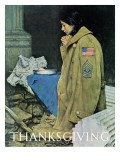 "Refugee Thanksgiving", November 27,1943 Giclee Print by Norman Rockwell