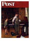 "Piano Tuner" Saturday Evening Post Cover, January 11,1947 reproduction procédé giclée par Norman Rockwell