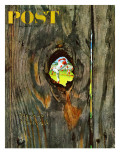 "Knothole Baseball" Saturday Evening Post Cover, August 30,1958 Giclee Print by Norman Rockwell