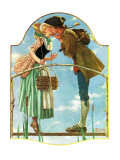 "Milkmaid", July 25,1931 Giclee Print by Norman Rockwell