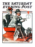 "Speeding Along" Saturday Evening Post Cover, July 19,1924 Giclee Print by Norman Rockwell