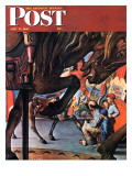 "Circus Artist" Saturday Evening Post Cover, May 3,1947 Giclee Print by Norman Rockwell