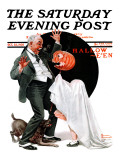 "Halloween" Saturday Evening Post Cover, October 23,1920 Giclee Print by Norman Rockwell