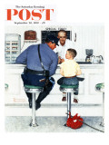 "Runaway" Saturday Evening Post Cover, September 20,1958 Reproduction procédé giclée par Norman Rockwell