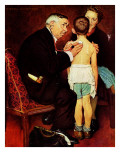 "Doc Melhorn and the Pearly Gates", December 24,1938 Giclee Print by Norman Rockwell