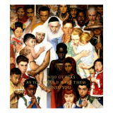 "Golden Rule" (Do unto others), April 1,1961 Giclée-Druck von Norman Rockwell