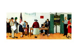 "Norman Rockwell Paints America at the Polls", November 4,1944 Giclee Print by Norman Rockwell