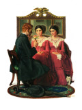 "Man Courting Two Sisters", May 4,1929 Giclee Print by Norman Rockwell