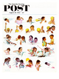 "Day in the Life of a Girl" Saturday Evening Post Cover, August 30,1952 Giclee Print by Norman Rockwell