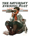 "Stereopticon" or "Sphinx" Saturday Evening Post Cover, January 14,1922 Giclee Print by Norman Rockwell