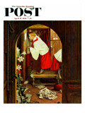 "Choirboy" Saturday Evening Post Cover, April 17,1954 Giclee Print by Norman Rockwell