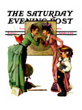 "First Day of School" or "Back to School" Saturday Evening Post Cover, September 14,1935 Giclee Print by Norman Rockwell