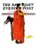 "See America First" Saturday Evening Post Cover, April 23,1938 Reproduction procédé giclée par Norman Rockwell