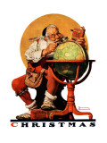 "Santa at the Globe", December 4,1926 Giclee Print by Norman Rockwell