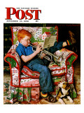 "Trumpeter" Saturday Evening Post Cover, November 18,1950 Giclee Print by Norman Rockwell