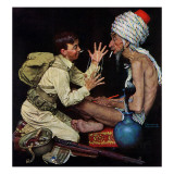 "Willie's Rope Trick", June 26,1943 Giclee Print by Norman Rockwell