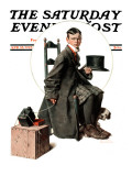"Boy Taking His Self-Portrait" Saturday Evening Post Cover, April 18,1925 Giclee Print by Norman Rockwell