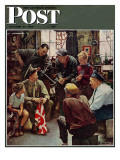 "Homecoming Marine" Saturday Evening Post Cover, October 13,1945 Giclee Print by Norman Rockwell