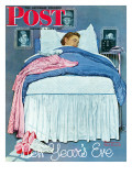 "New Year's Eve" Saturday Evening Post Cover, January 1,1944 Giclee Print by Norman Rockwell